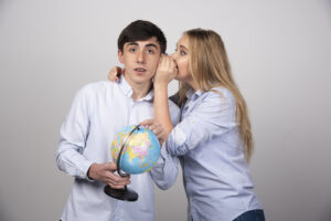 Couple analysing for Surrogacy destination